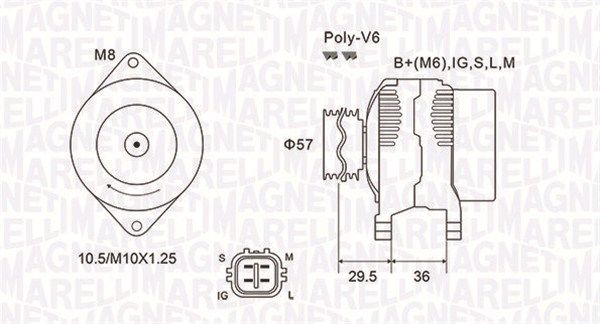 MAGNETI MARELLI Laturi 063732102010